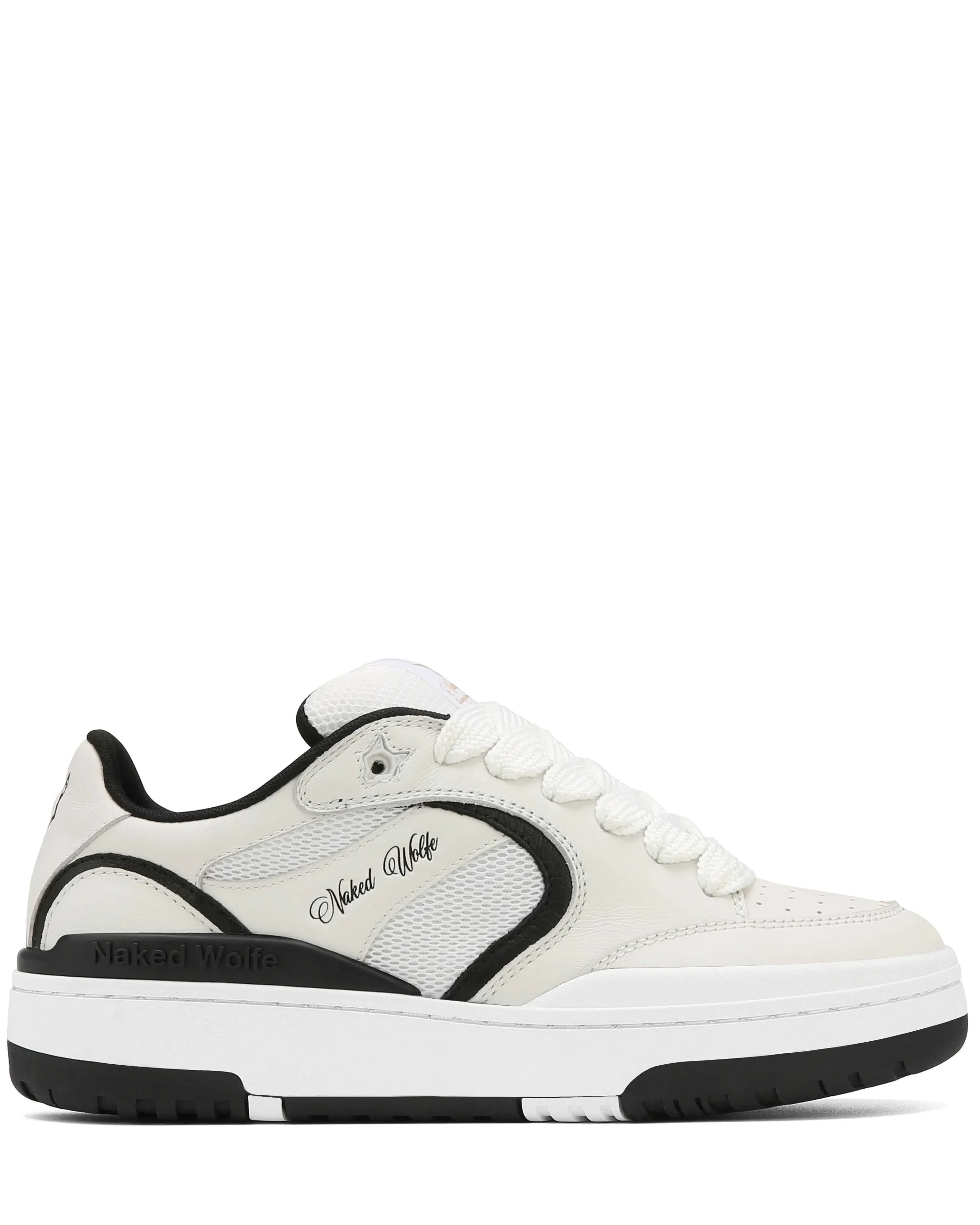 Ambition Cow Leather & Mesh White/Black<Naked Wolfe Flash Sale