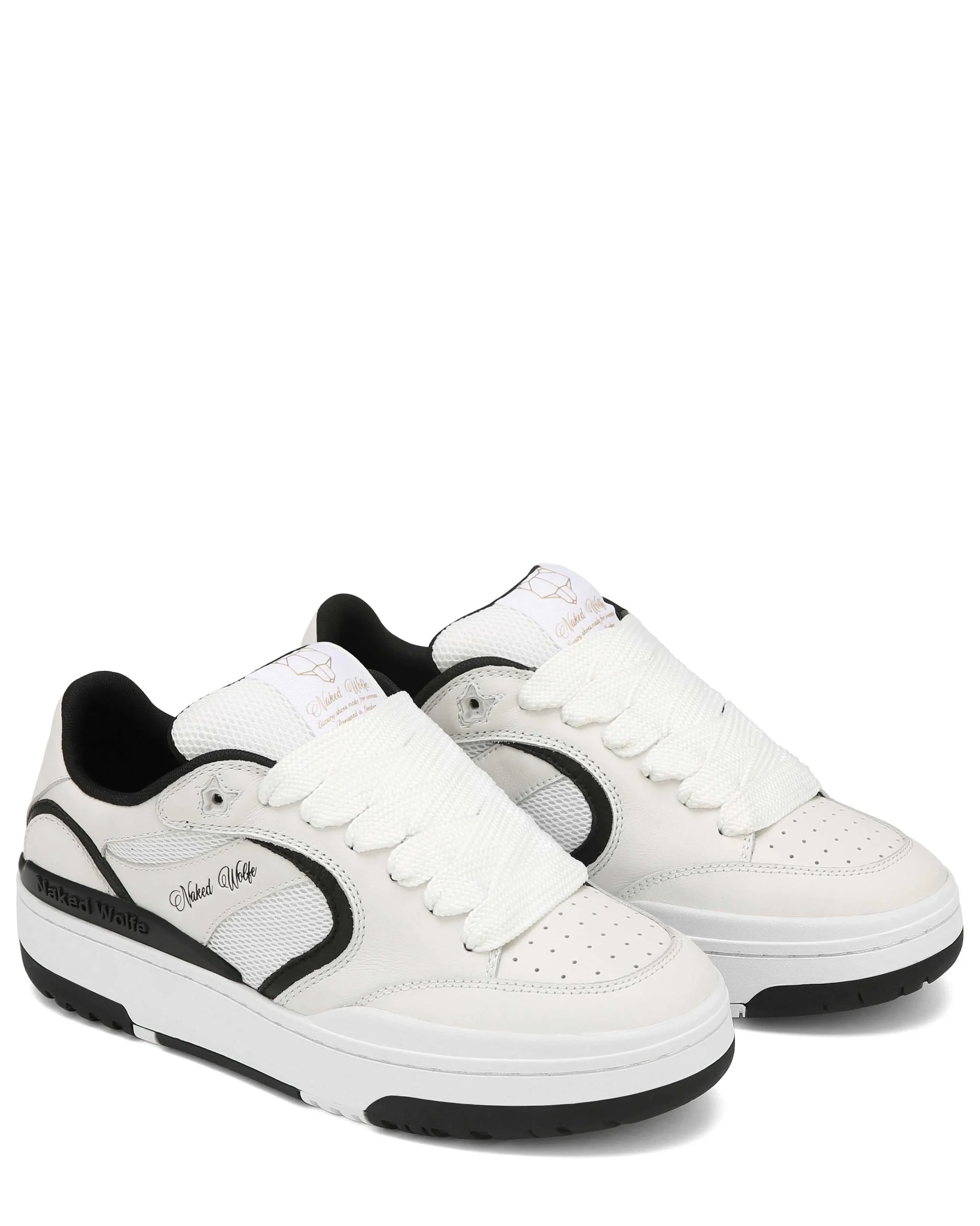 Ambition Cow Leather & Mesh White/Black<Naked Wolfe Flash Sale
