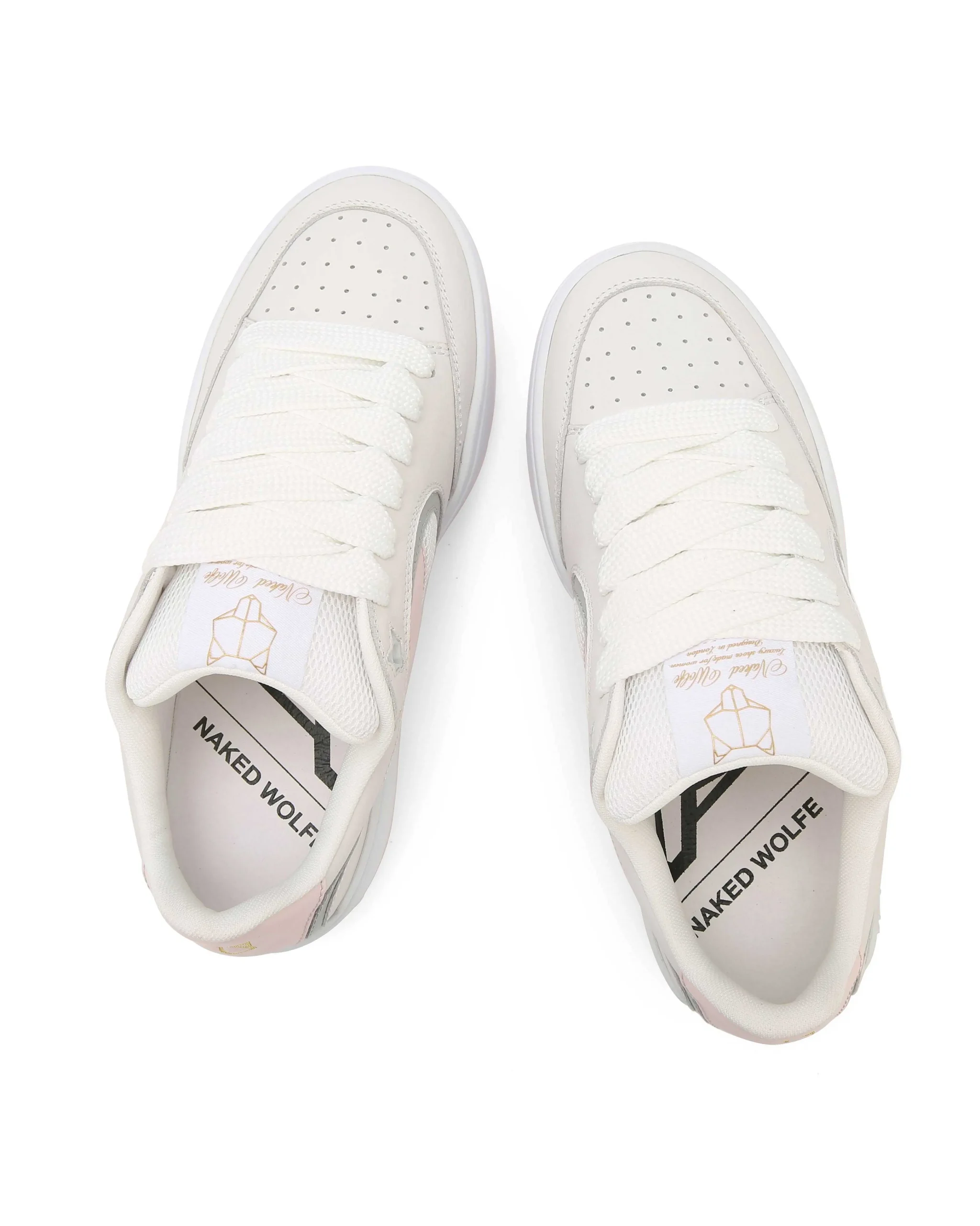 Ambition Cow Leather & Mesh White/Pink<Naked Wolfe Hot