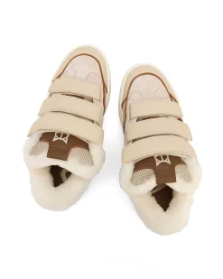 Atlanta Suede/Leather/Mesh Off White/Brown<Naked Wolfe Cheap