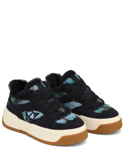 Crash Hairy Cow Suede/Wool Blue<Naked Wolfe Hot