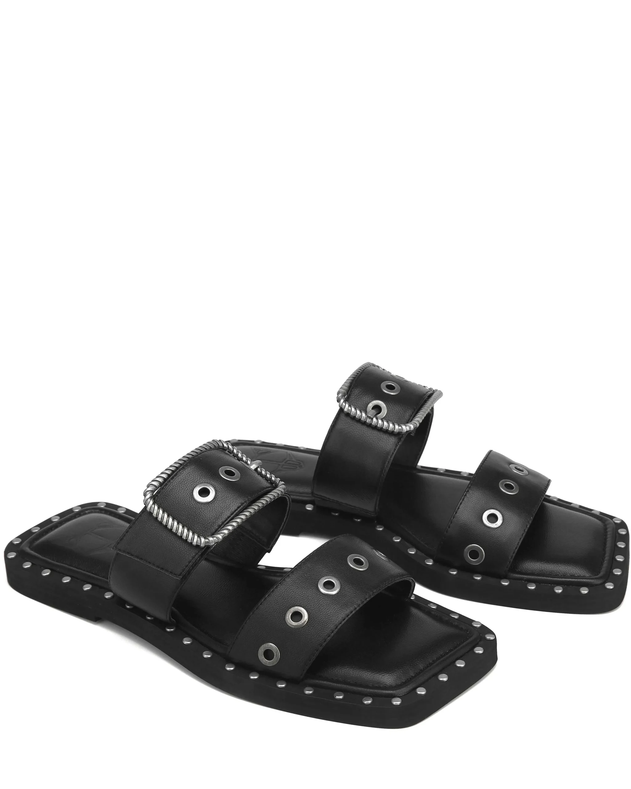 Daisy Black Leather<Naked Wolfe Discount