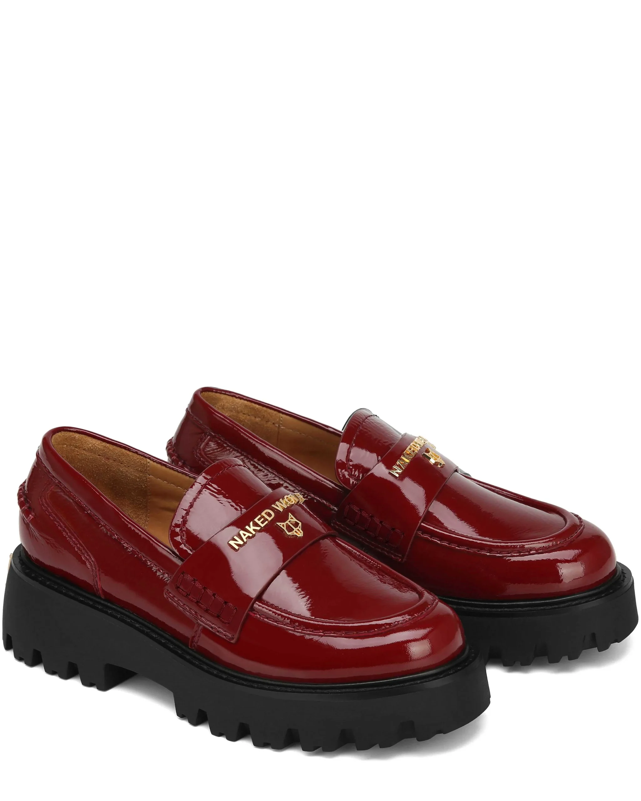 Flawed Burgundy Crinkle Patent Leather<Naked Wolfe Outlet