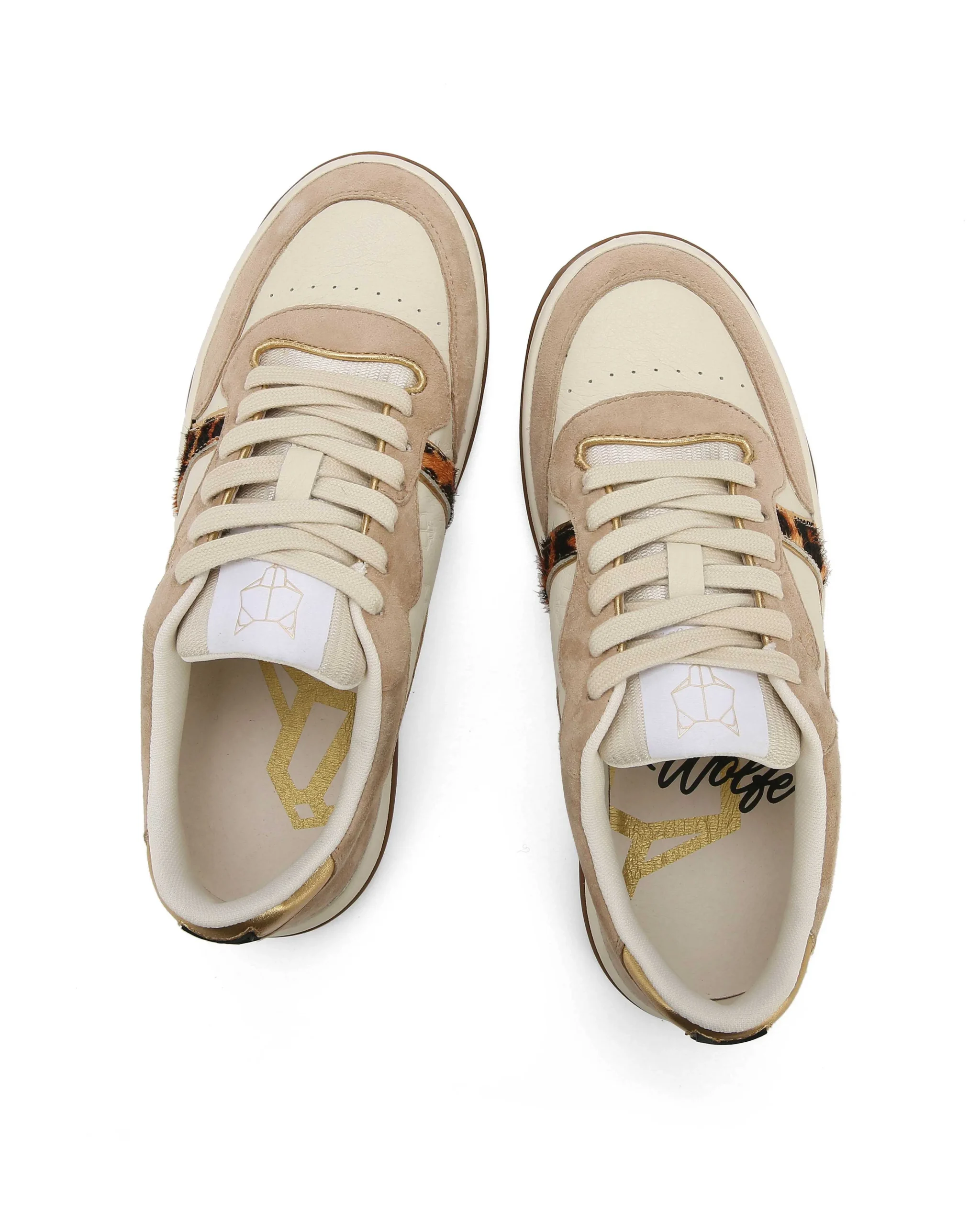 Flight Genysis Leather/Suede Off White/Leopard<Naked Wolfe Cheap