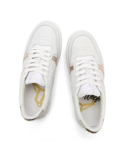 Flight Genysis Leather/Suede White/Gold<Naked Wolfe Hot