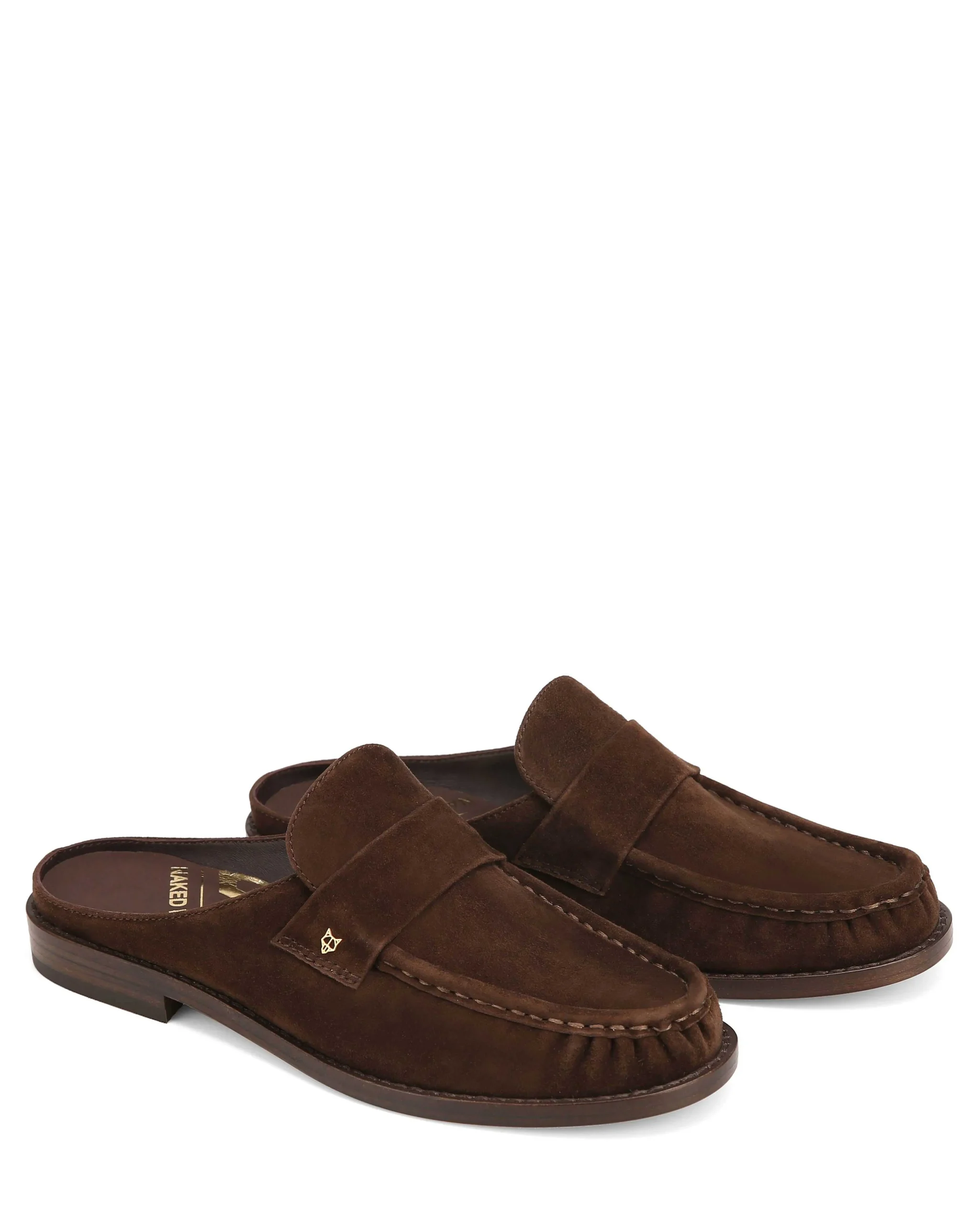 Gleam Kid Suede Brown<Naked Wolfe Fashion