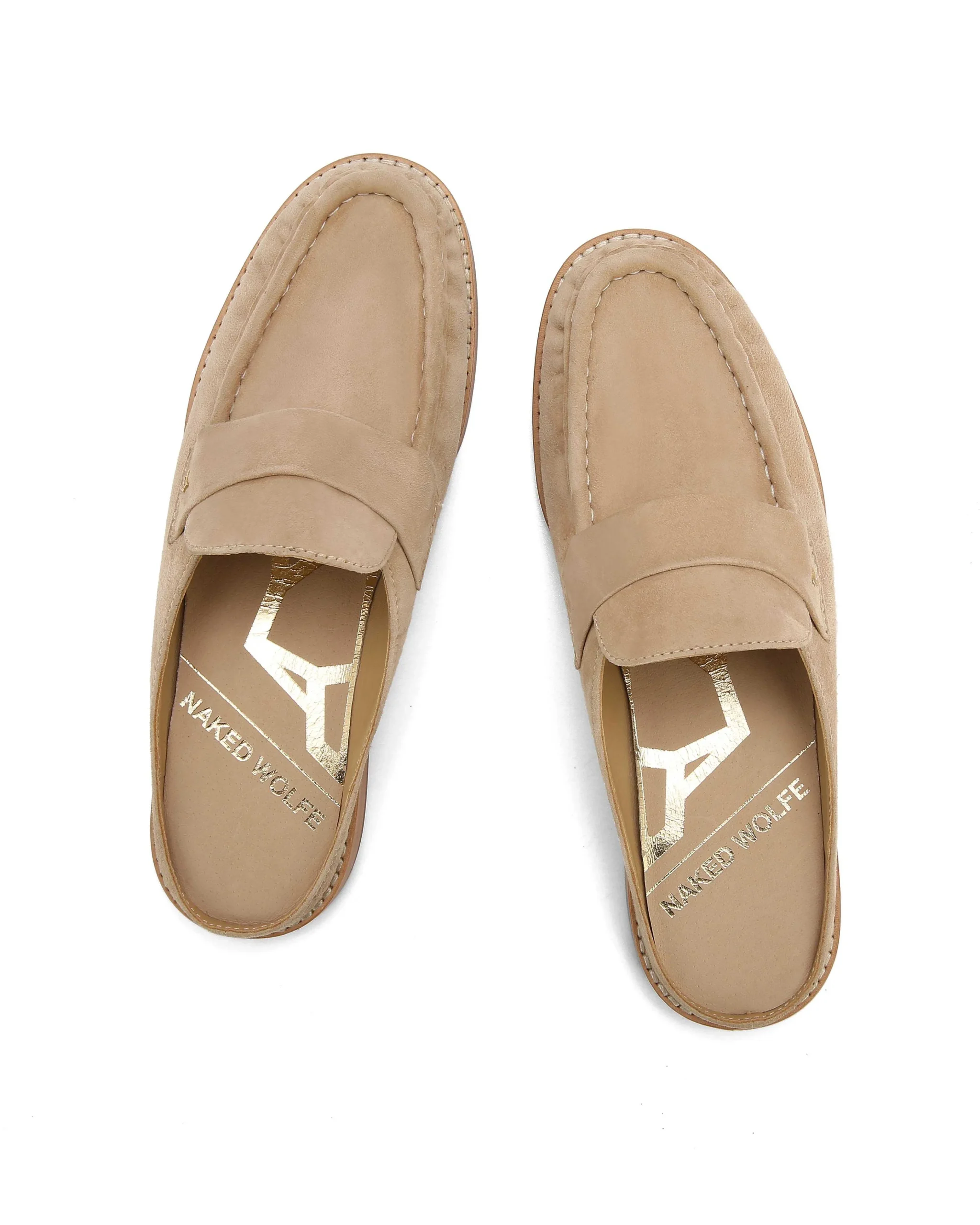 Gleam Kid Suede Sand<Naked Wolfe Sale