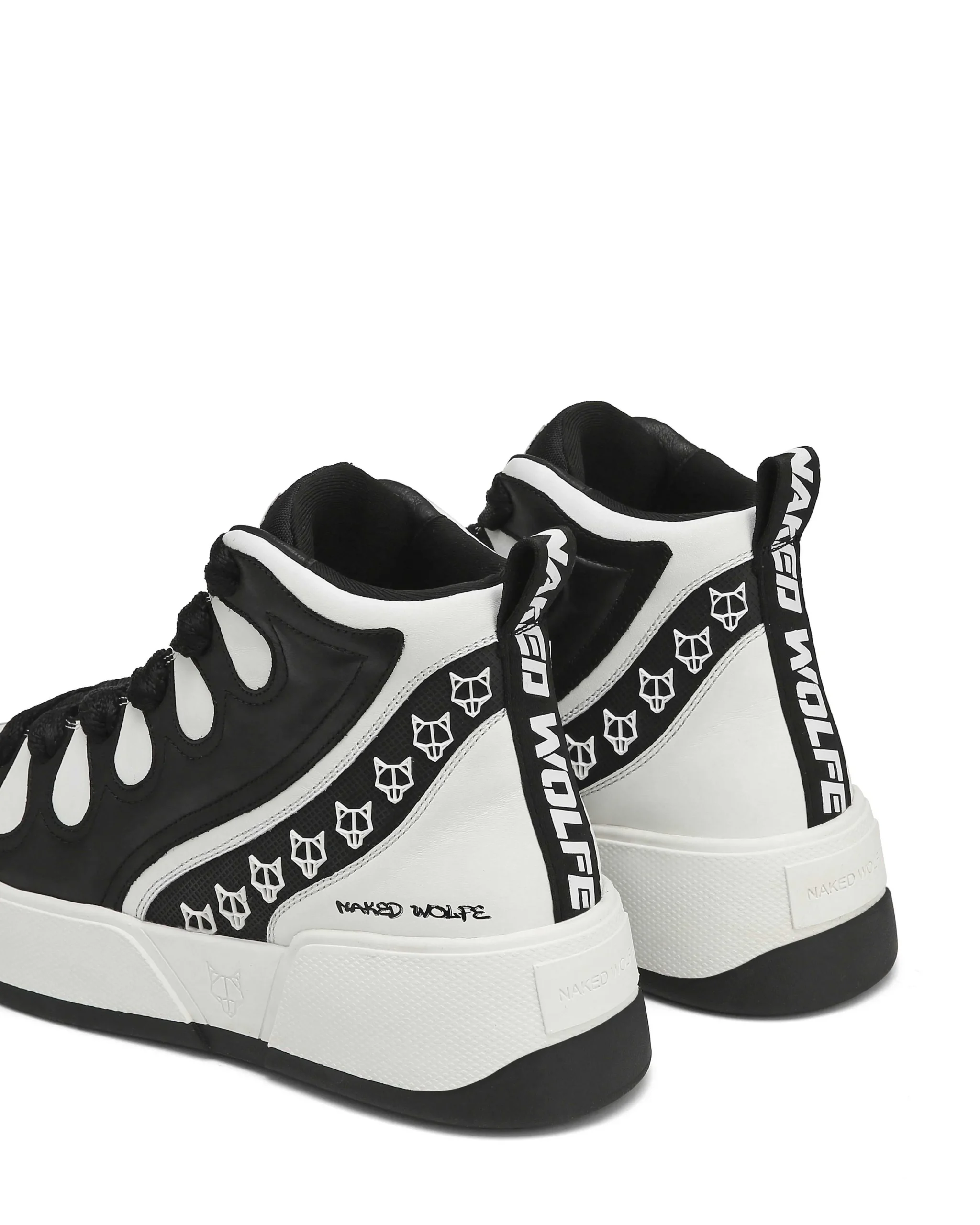 King Black/White Leather<Naked Wolfe Outlet