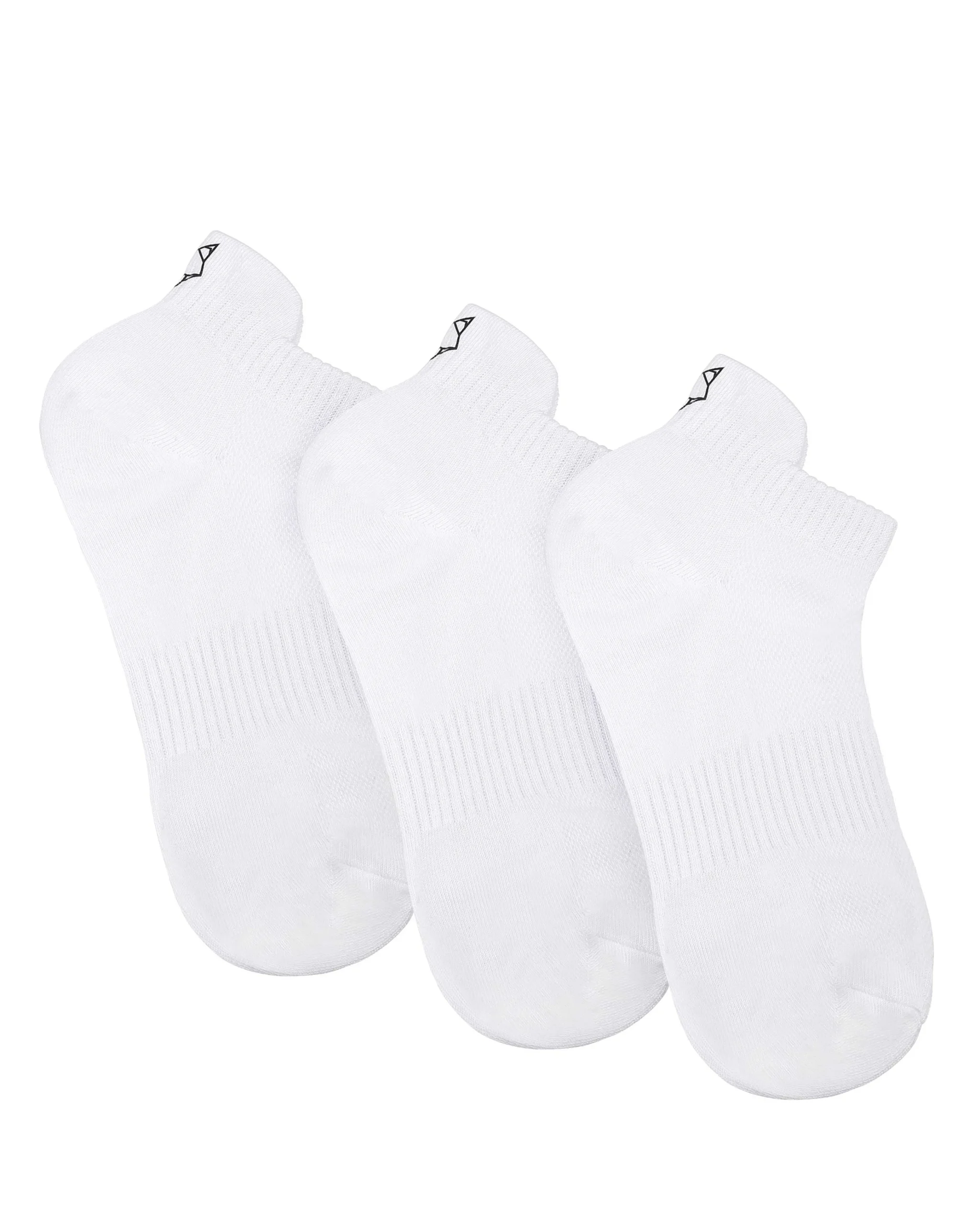 3 Pack Womens Egyptian Cotton Ankle Socks White<Naked Wolfe Sale