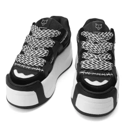 Slider Laces Zig Zag Black/White<Naked Wolfe Outlet