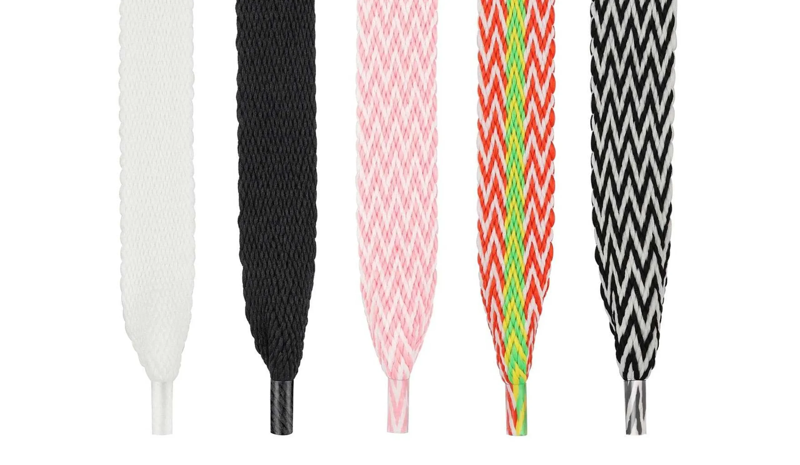 Slider Laces Zig Zag Black/White<Naked Wolfe Outlet