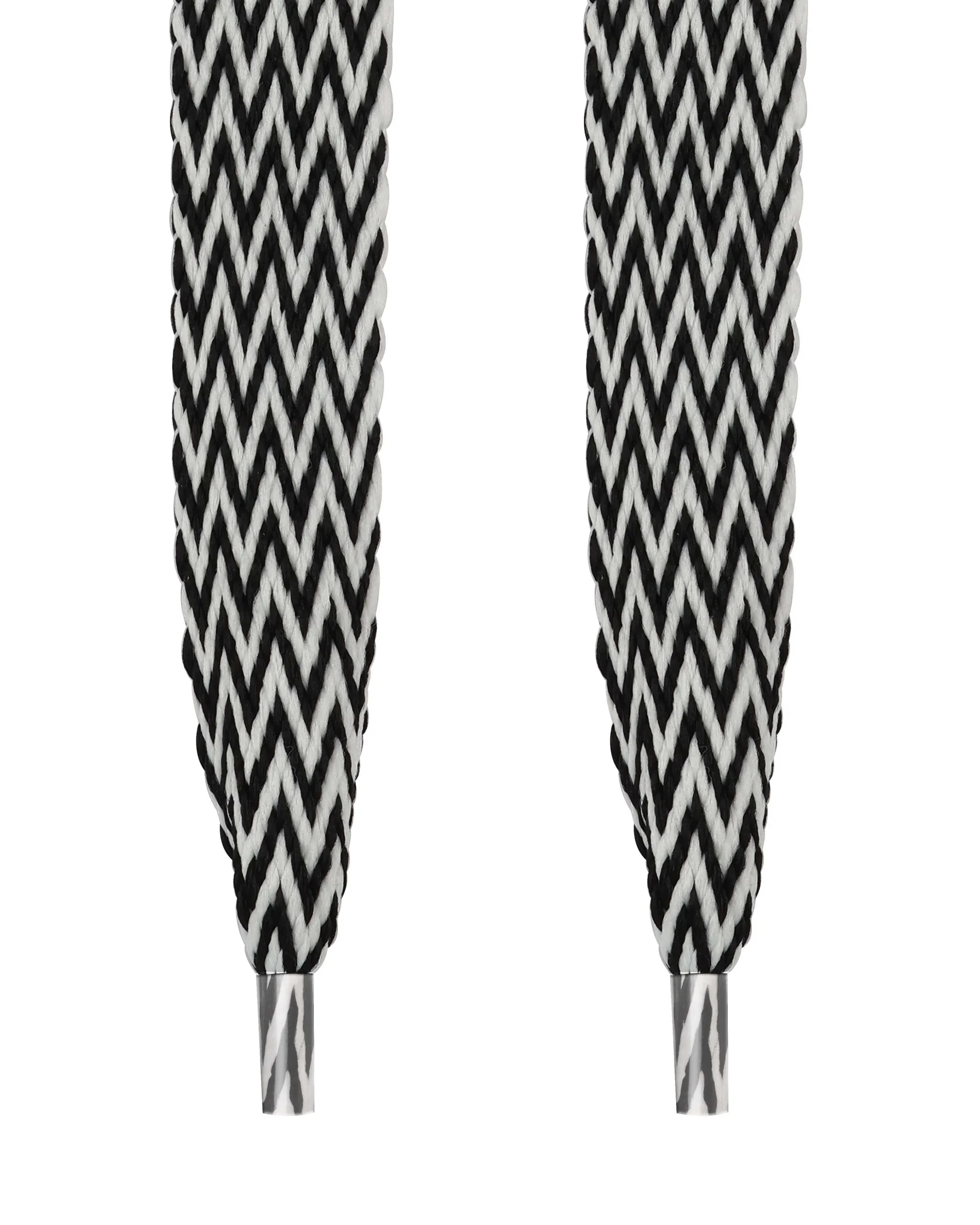 Slider Laces Zig Zag Black/White<Naked Wolfe Outlet