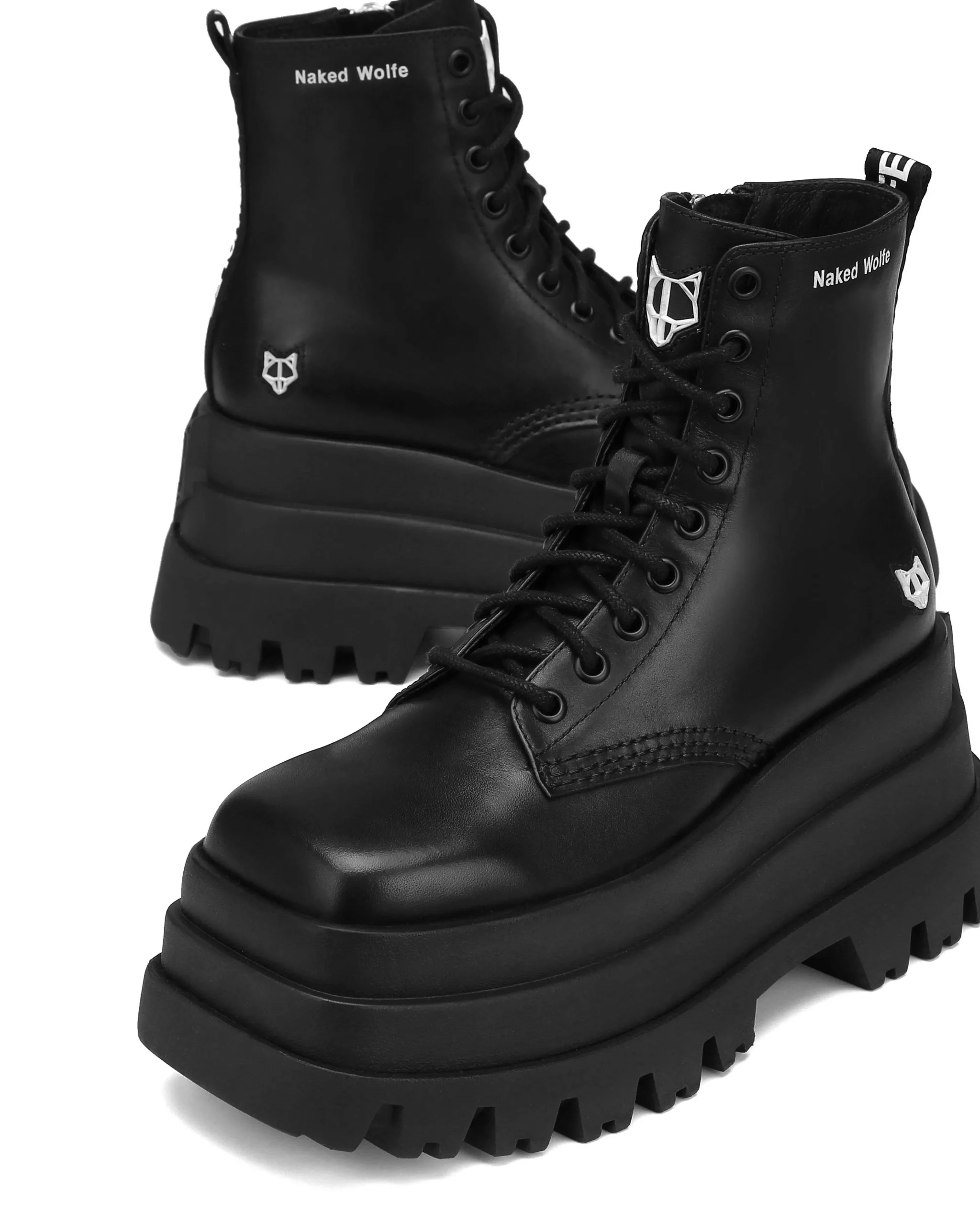 Sloane Black Leather<Naked Wolfe Cheap