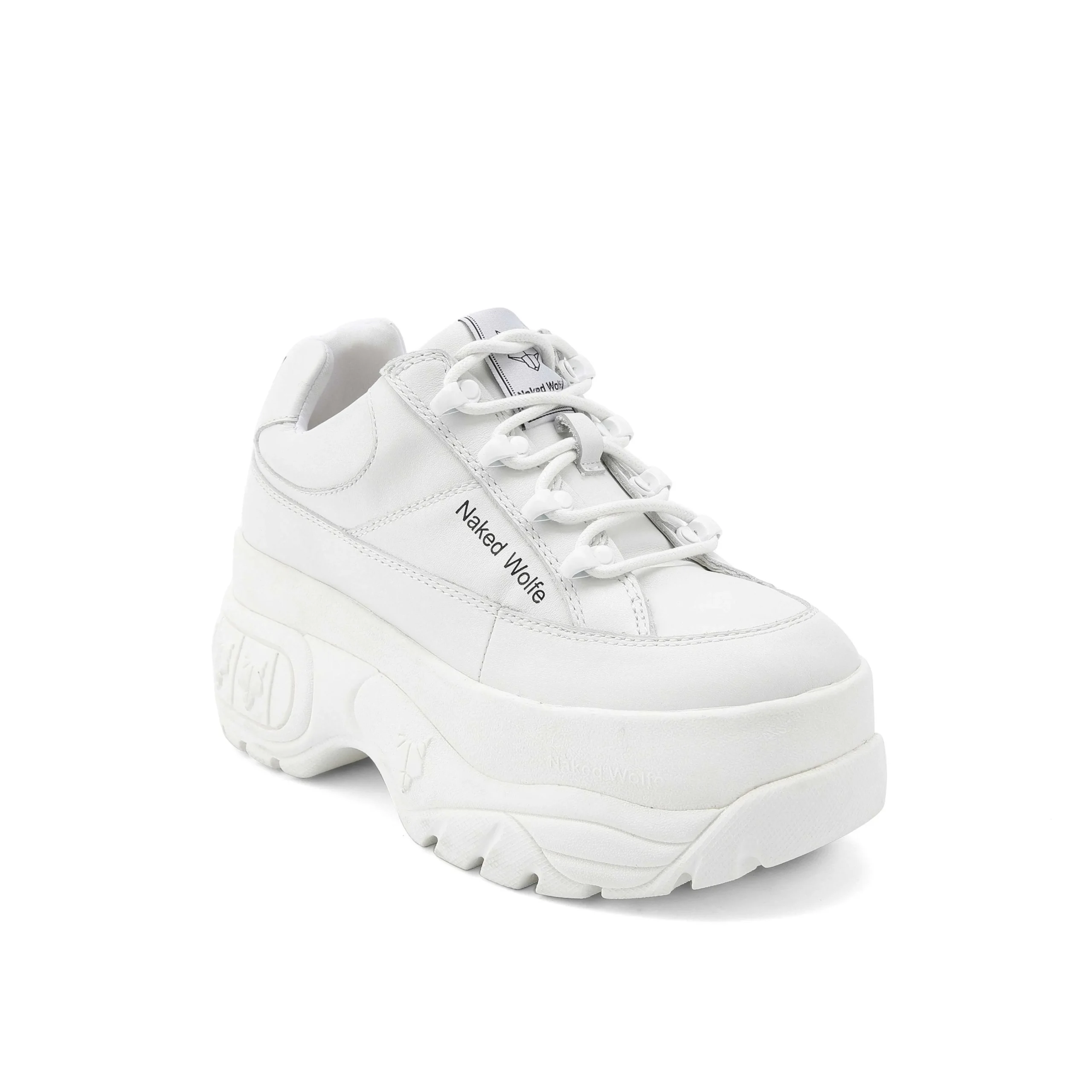 Sporty White Leather<Naked Wolfe Hot