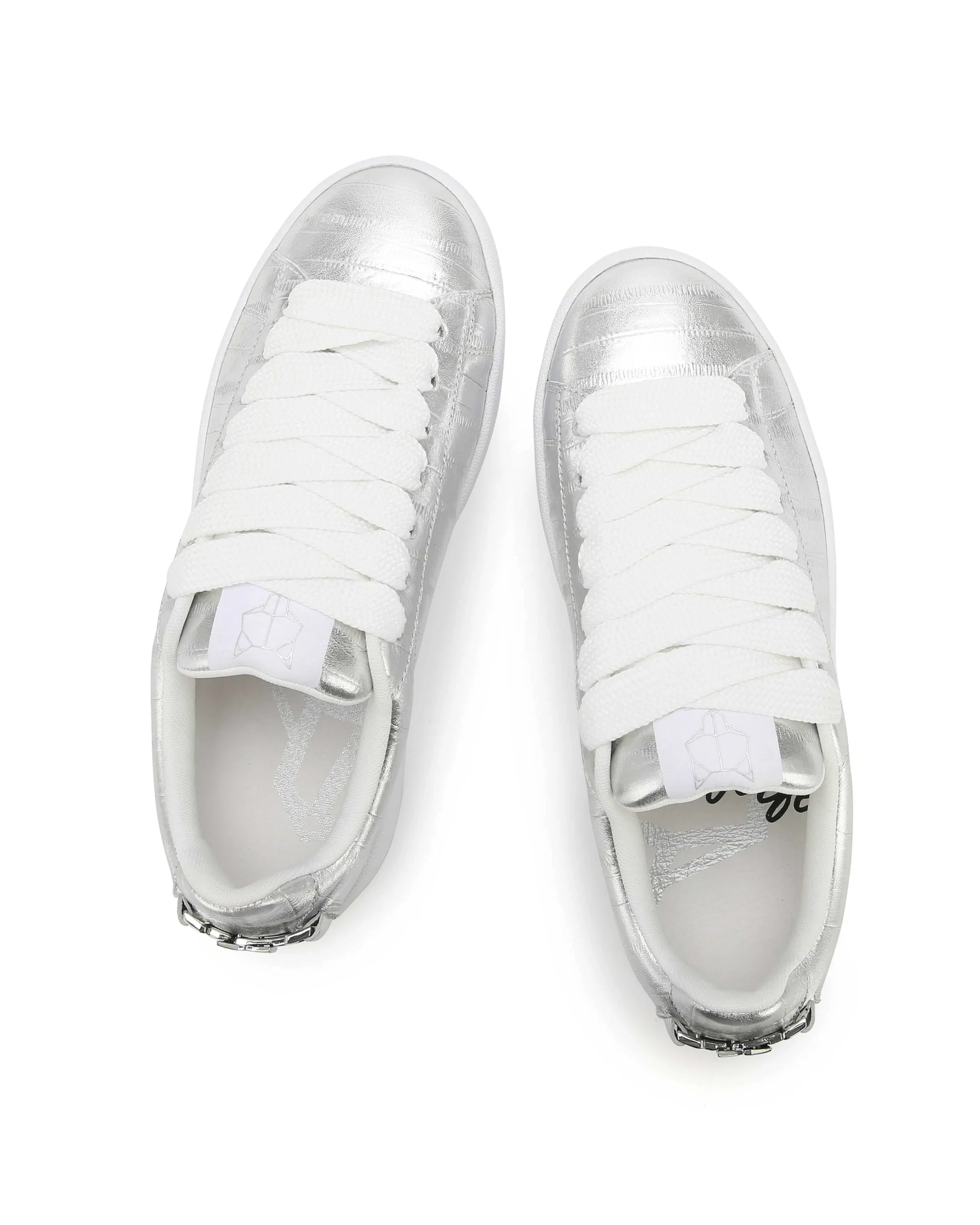 Suri Eel Print Leather Silver<Naked Wolfe Hot